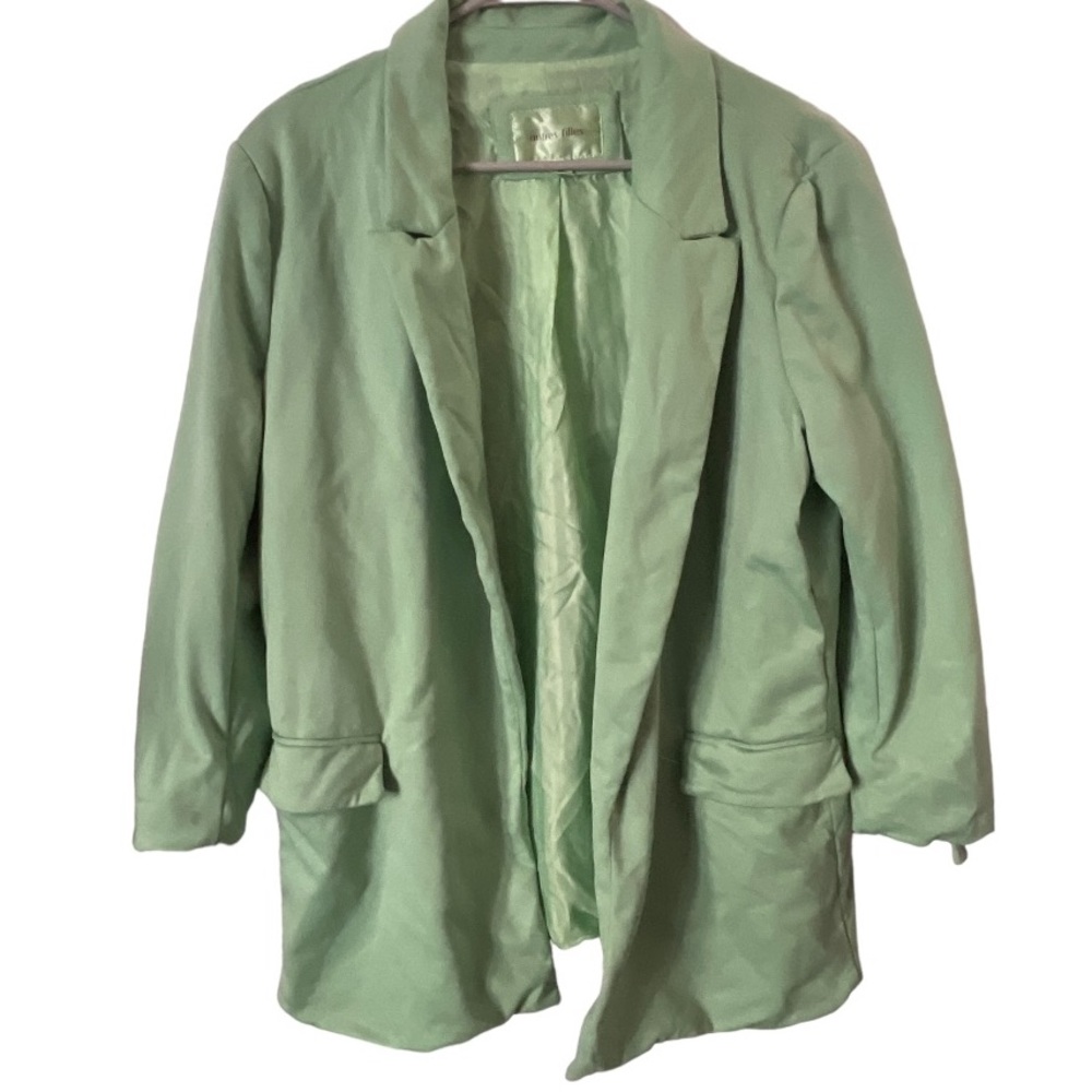 Anthropologie Autres Filles Women’s Leaf Green Soft Blazer XL - Picture 3 of 7